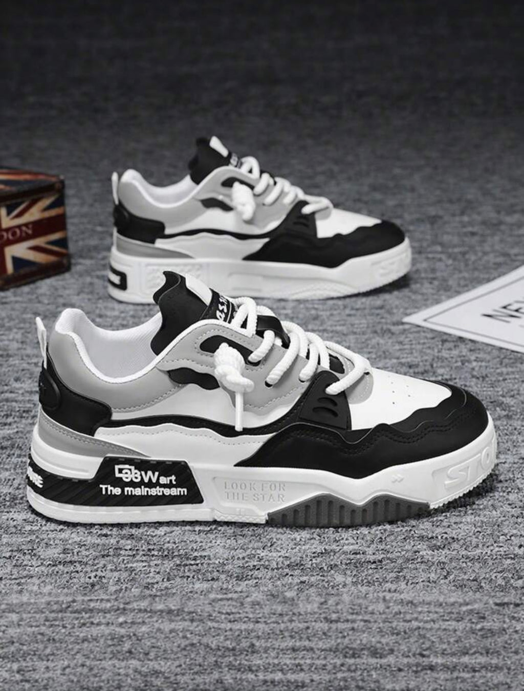 Bon&Bon Ademende Heren Sneakers – Dikke Zool Casual Sportschoenen