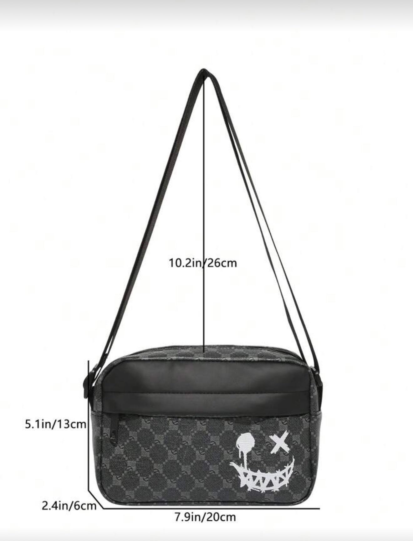 Bon&Bon Schoudertas Heren - Zwart Kunstleer - Moderne Crossbody Tas