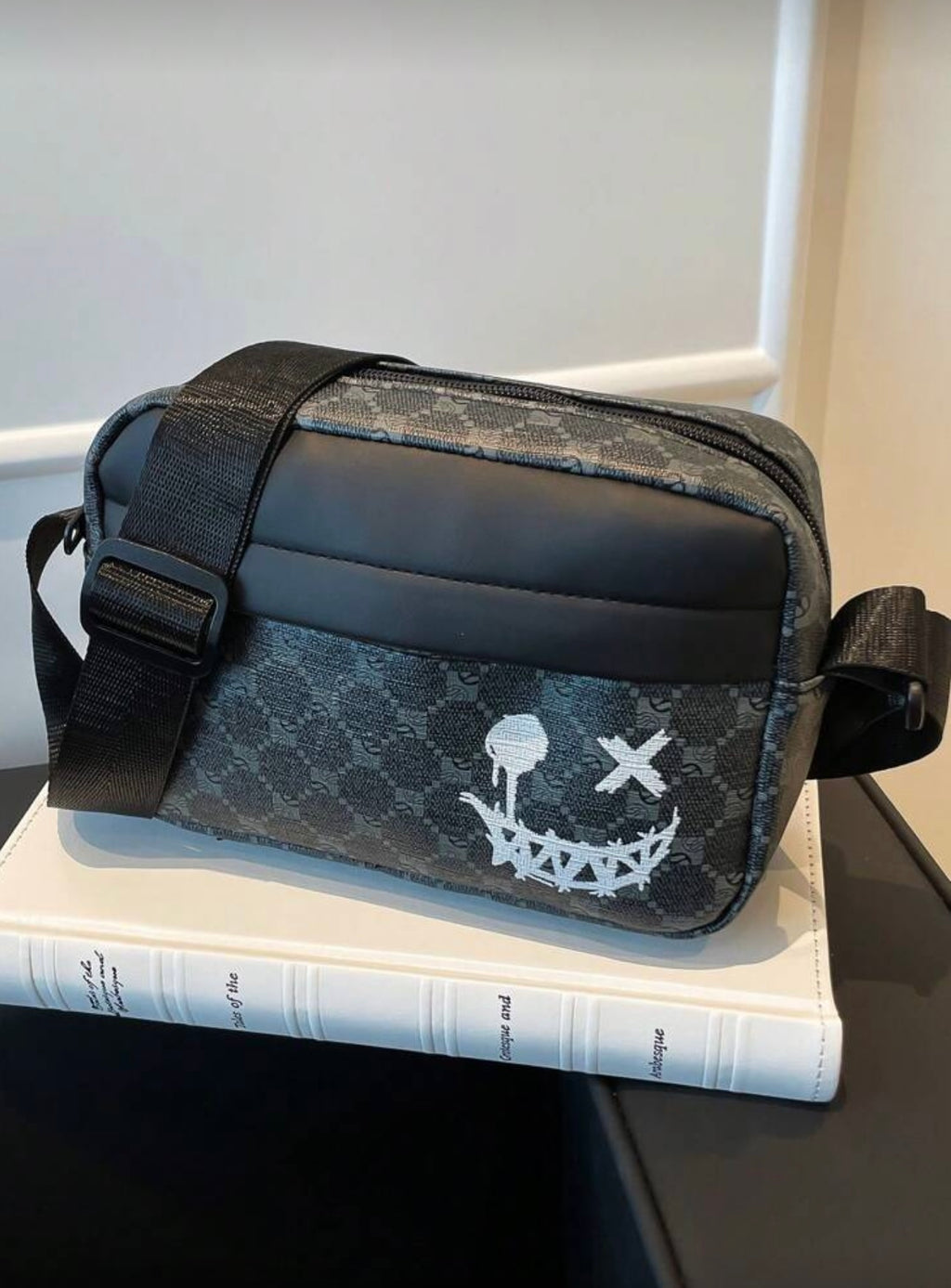 Bon&Bon Schoudertas Heren - Zwart Kunstleer - Moderne Crossbody Tas