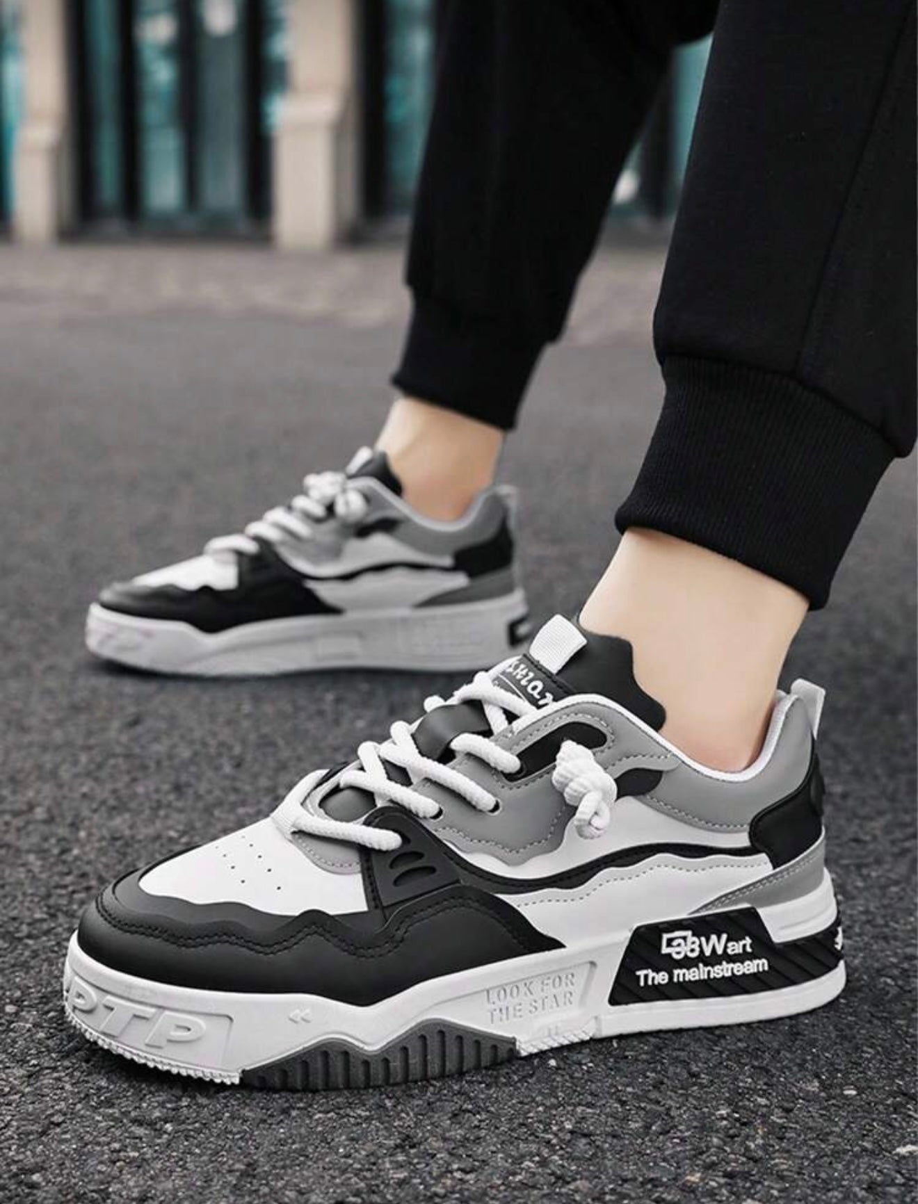 Bon&Bon Ademende Heren Sneakers – Dikke Zool Casual Sportschoenen