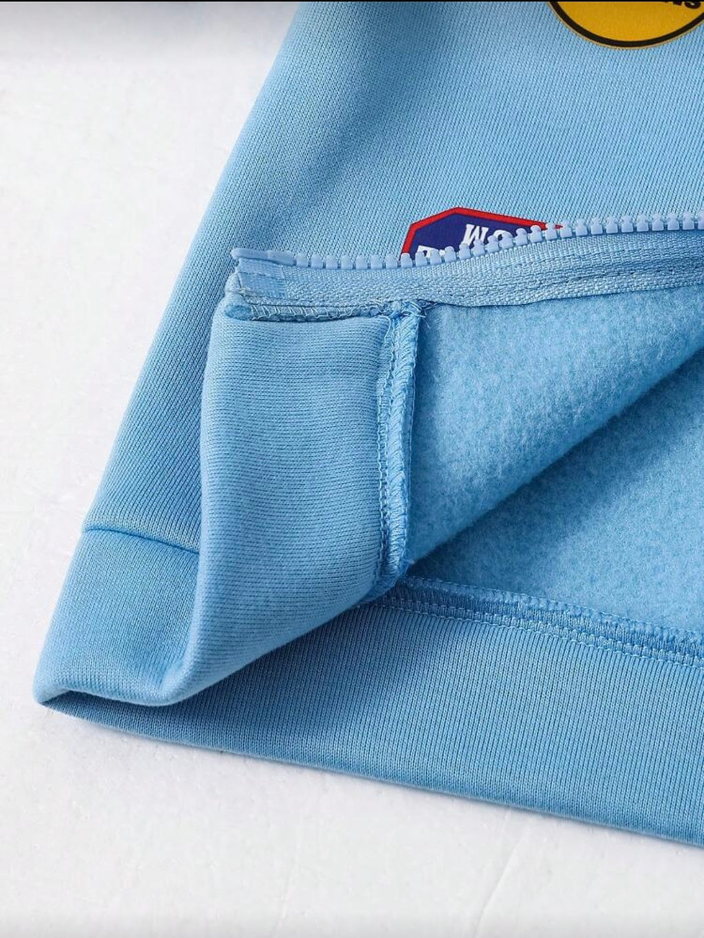 Bon&Bon Winterset Peuterjongens: Blauwe Hoodie met Bontkraag en Broek