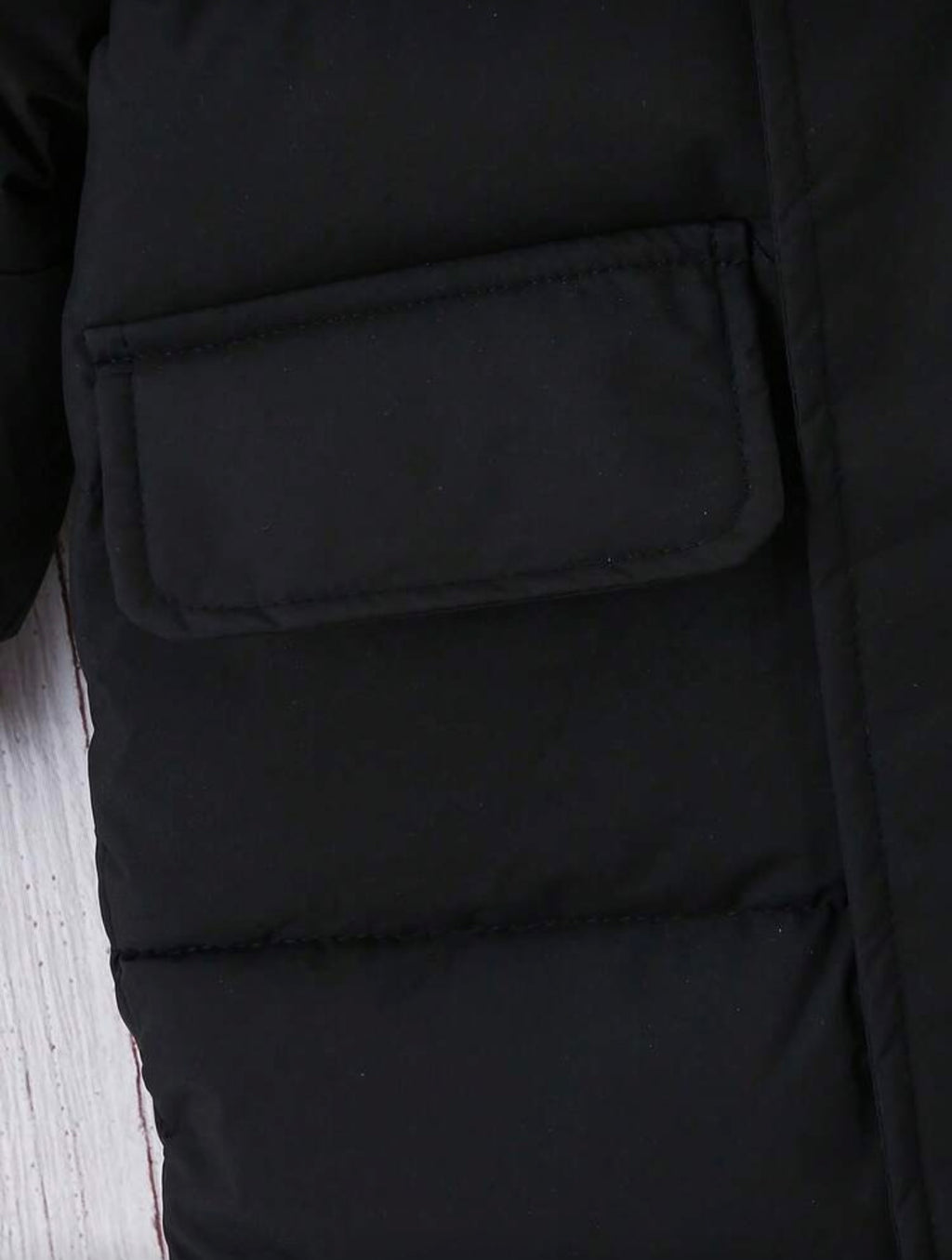 Bon&Bon Jongens Winterjas - Dikke Gewatteerde Jas met Capuchon - Zwart