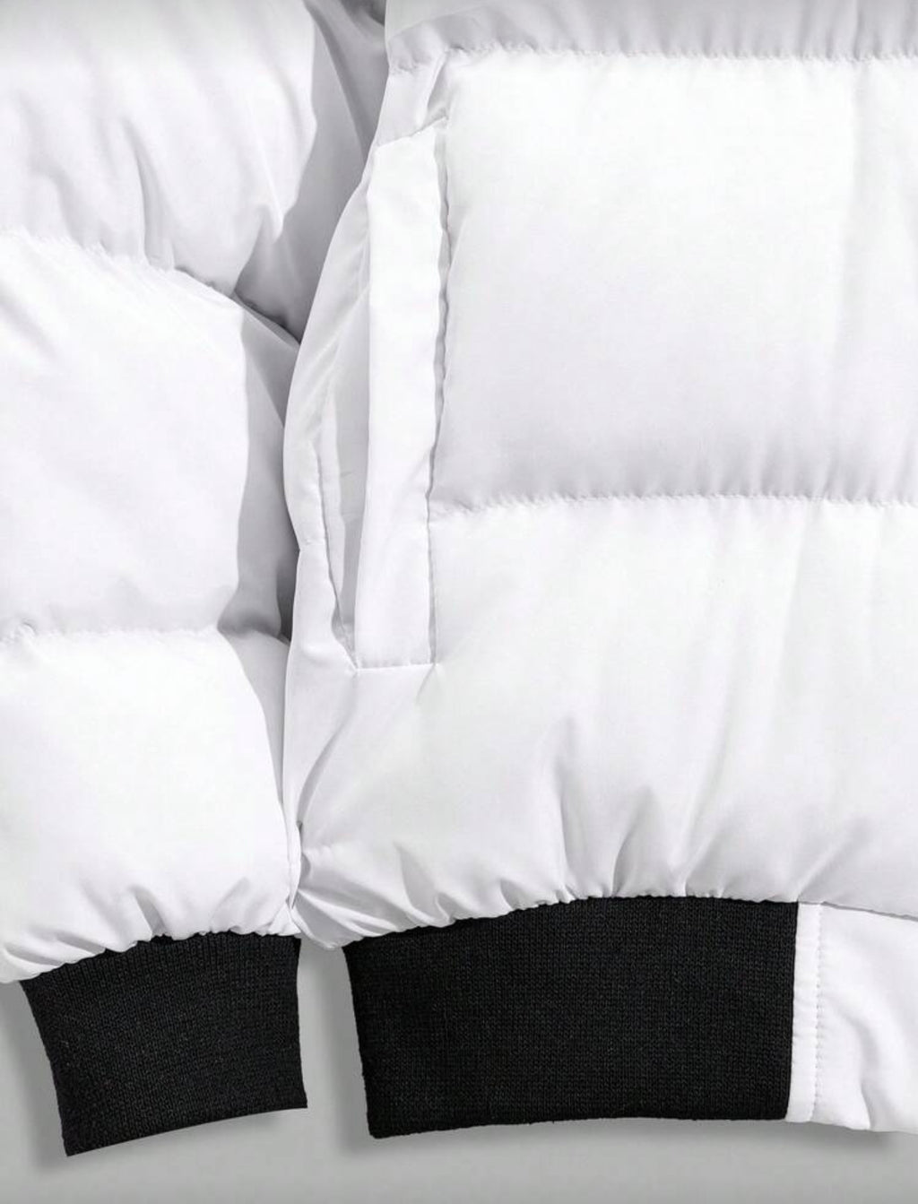 Bon&Bon Heren Winterjas met Capuchon – Warme Puffer Jas Zwart/Wit