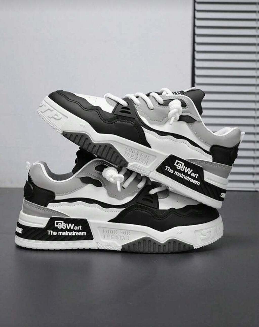 Bon&Bon Ademende Heren Sneakers – Dikke Zool Casual Sportschoenen