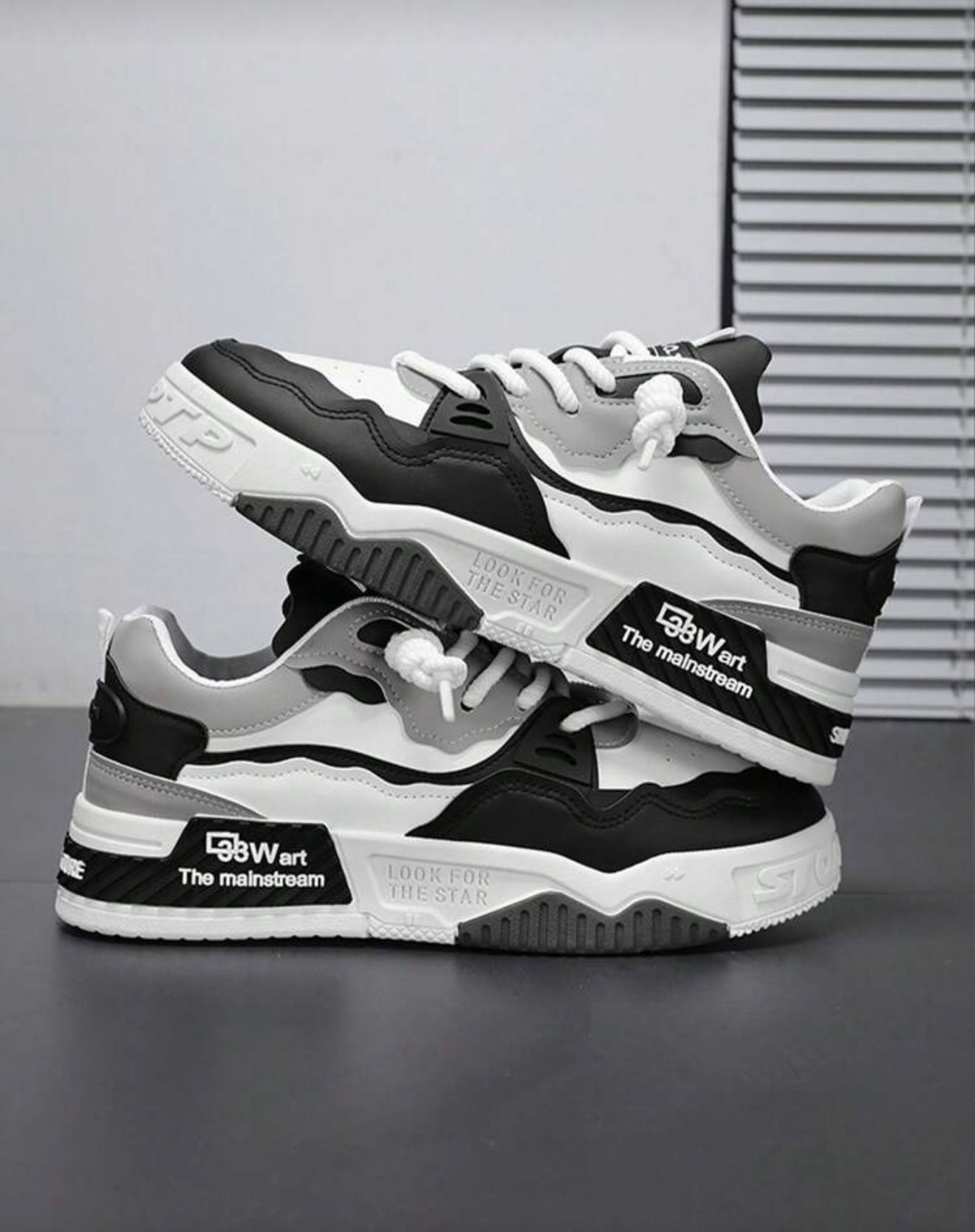 Bon&Bon Ademende Heren Sneakers – Dikke Zool Casual Sportschoenen