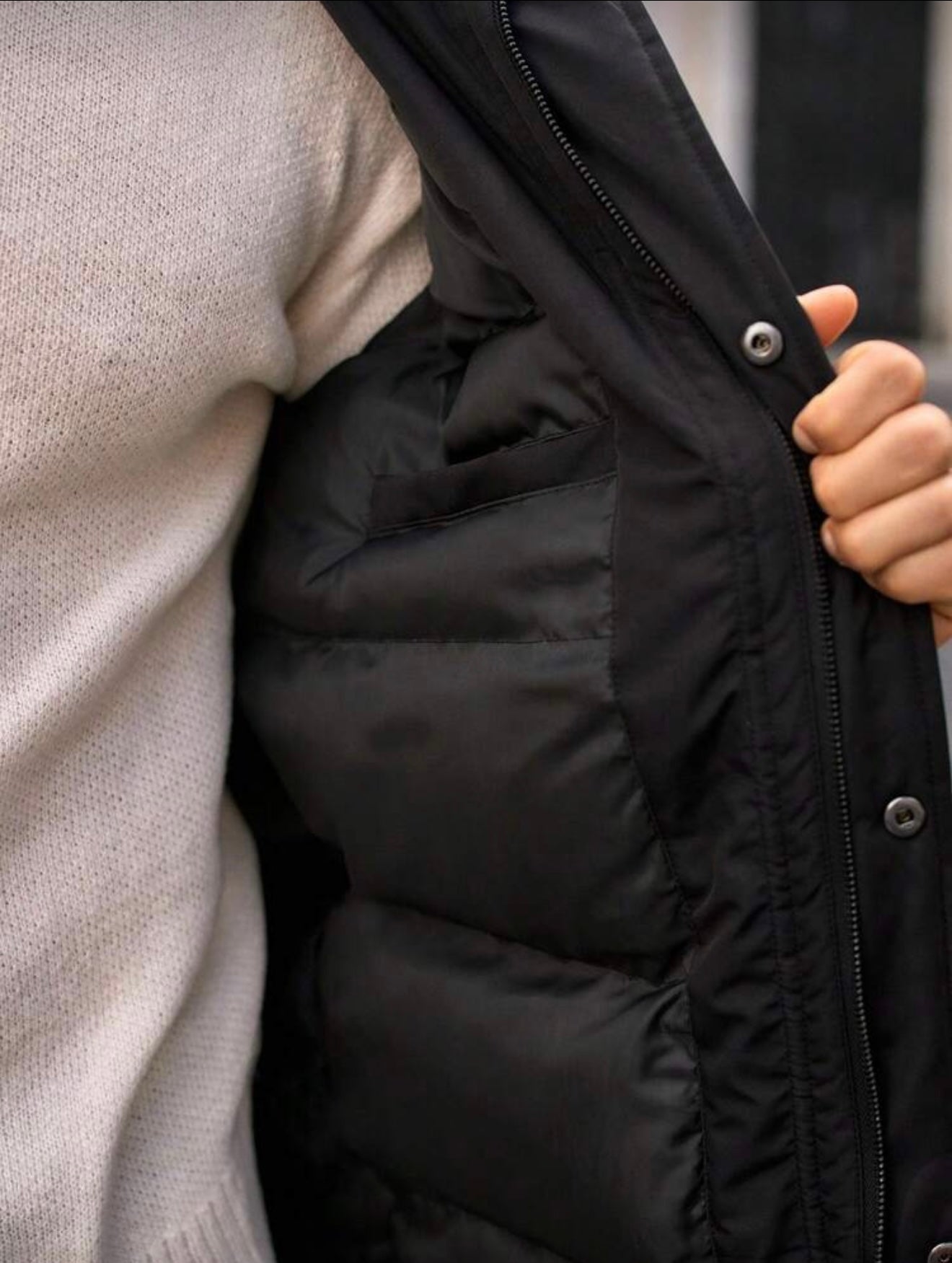 Bon&Bon Lange Winterjas Heren - Parka met Bontkraag - Zwart Polyester