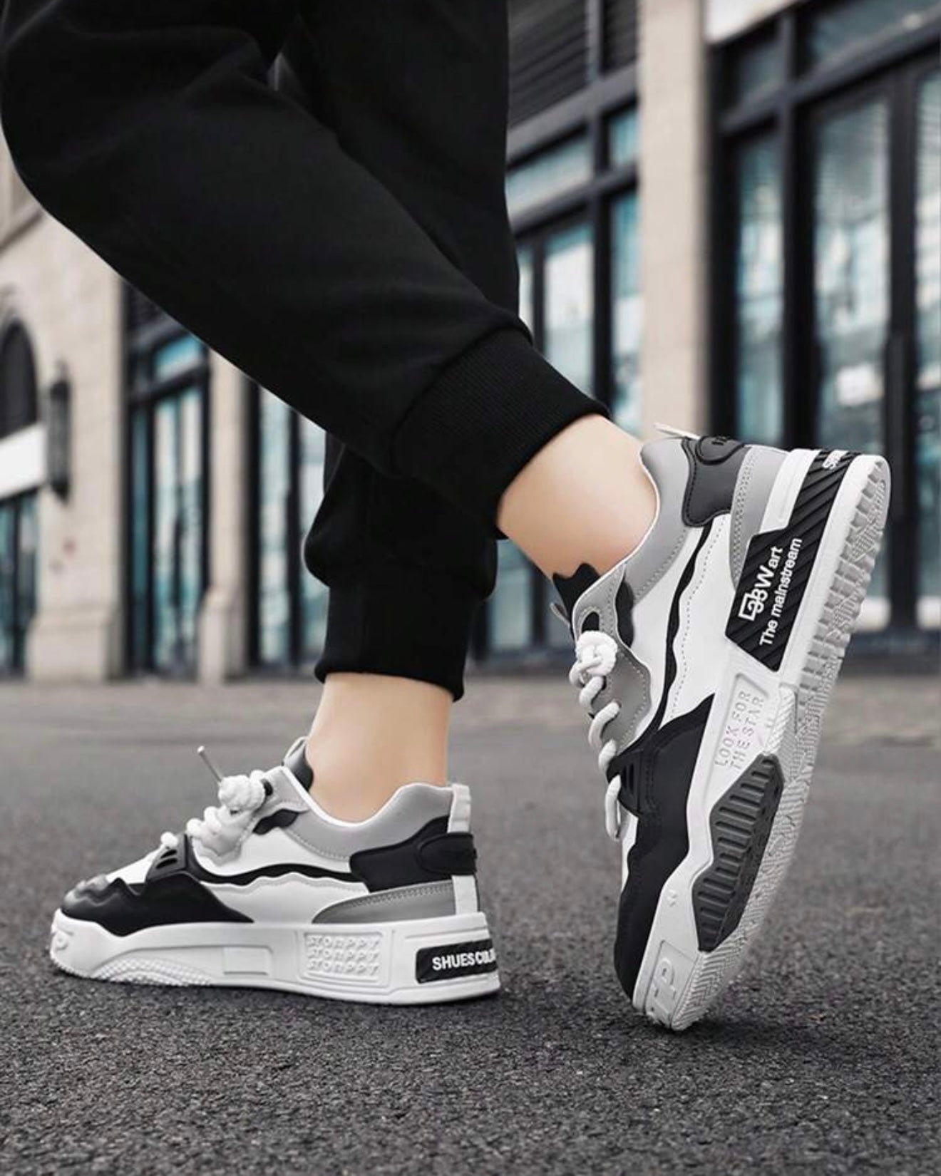 Bon&Bon Ademende Heren Sneakers – Dikke Zool Casual Sportschoenen