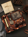 Bon&Bon 7-Delige Luxe Heren Cadeauset met Horloge en Portemonnee