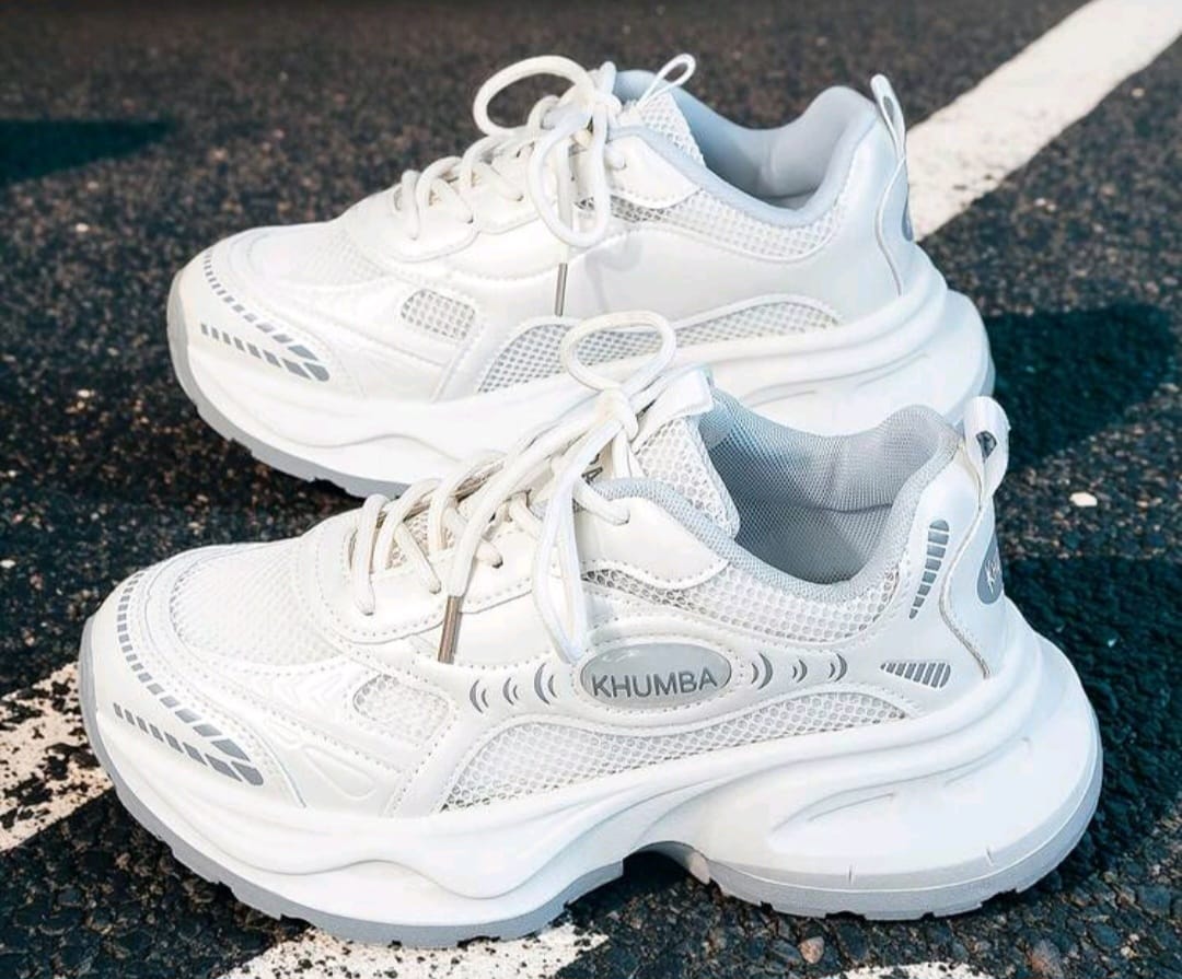 Bon&Bon Women’s Chunky Sneakers – White Thick Sole All Season 2025