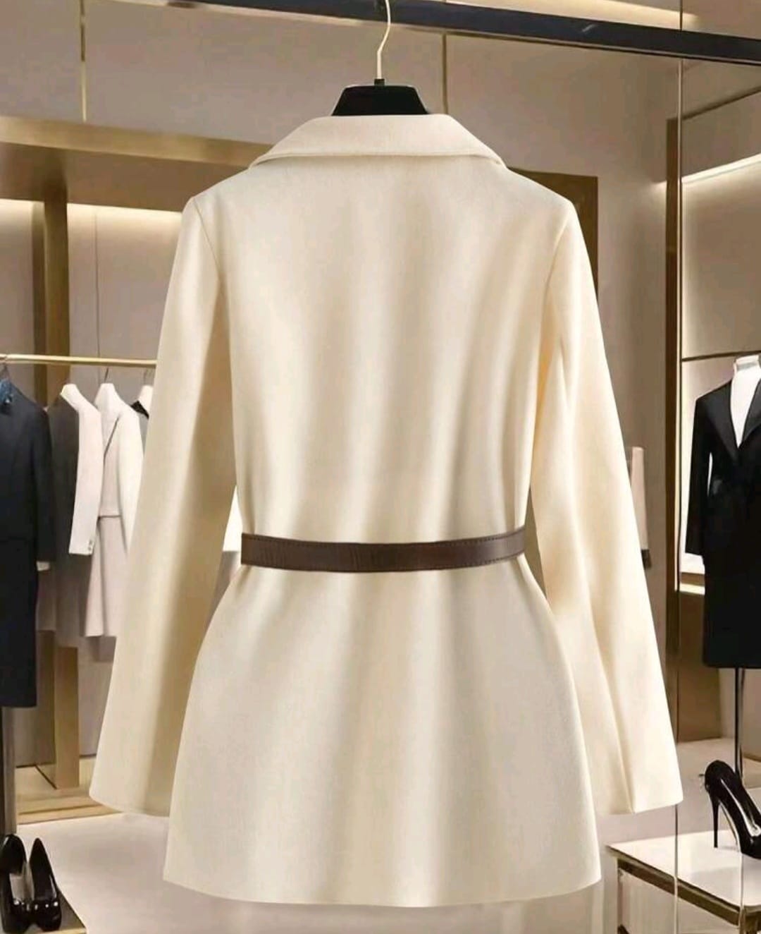 Bon&Bon Women's Slim Fit Burgundy Blazer – Elegant Long Sleeve Jacket