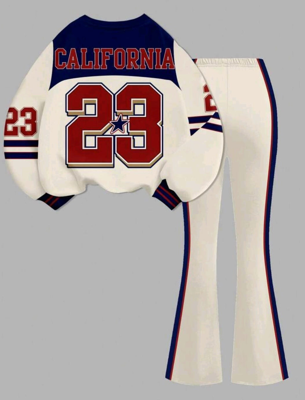 Bon&Bon Retro American Style Meisjes Tracksuit – 2-Delige Gebreide Set