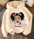 Bon&Bon Girls Cartoon Warm Hoodie – Apricot Polyester Cute Sweatshirt